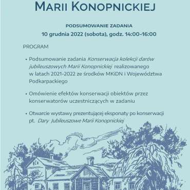 Konserwacja kolekcji darów jubileuszowych Marii Konopnickiej – podsumowanie zadania